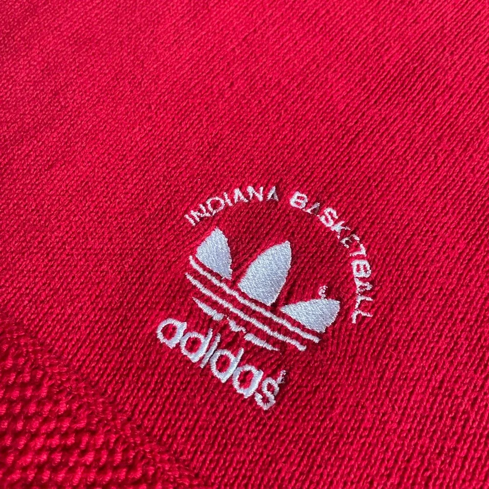 adidas Red Crewneck Sweater with Trefoil Logo
